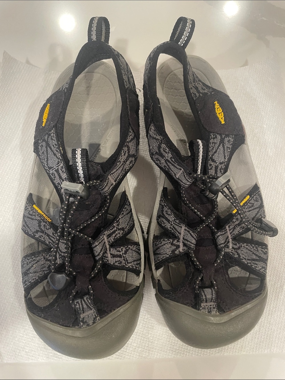 Keen Womens Black and Gray Closed-Toe Water Shoes